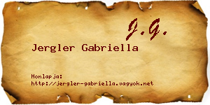 Jergler Gabriella névjegykártya